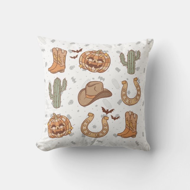 Coussin de jet de la saison effrayante, déco citro (Recto)