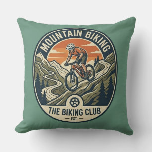 Coussin de jet de l'aventure du club de vélo tout