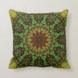 Coussin de jet de mandala de Metalitia