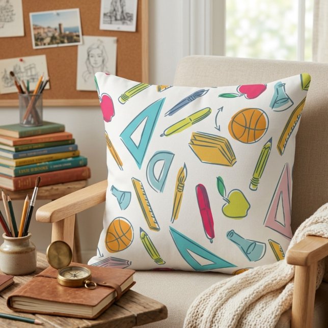 Coussin de jet de Outils de l'enseignant (Créateur téléchargé)