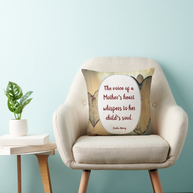 Coussin de jet de poésie pour le cœur sentimental  (Chaise)