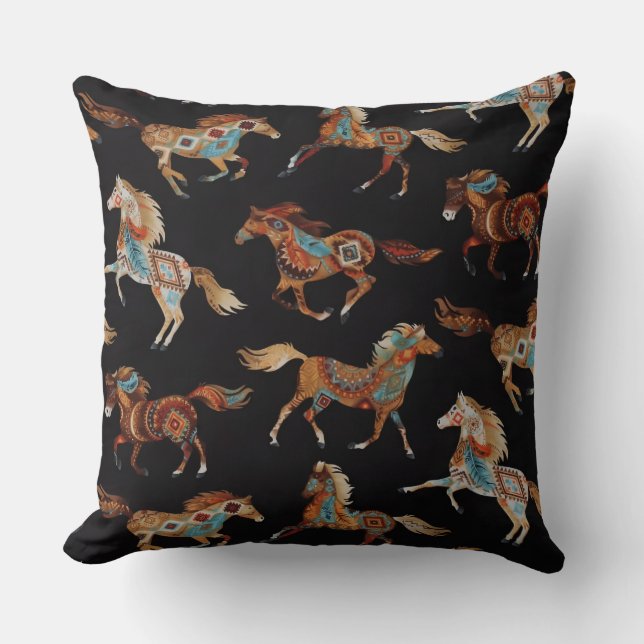 Coussin de jet de poneys indigènes (Recto)