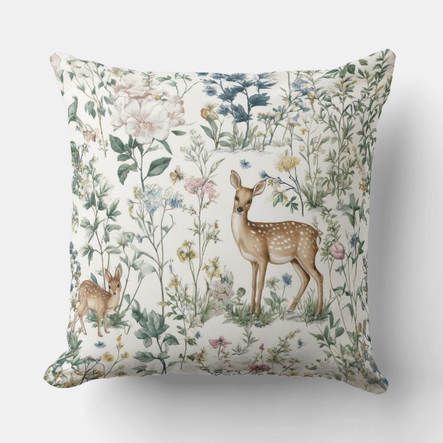 Coussin de jet décoratif à motif d'animaux de la f (Recto)