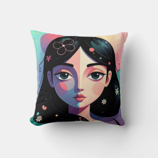 Coussin de jet décoratif d'art moderne fantaisiste