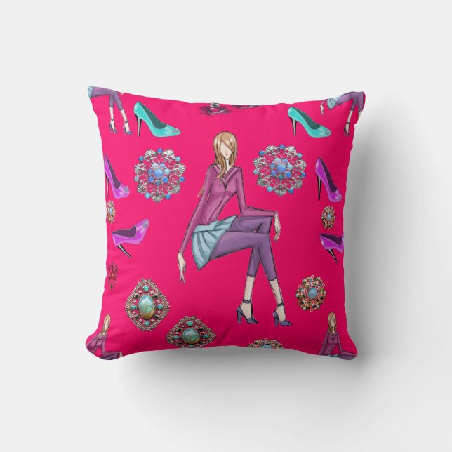 coussin de jet décore chaussures (Recto)