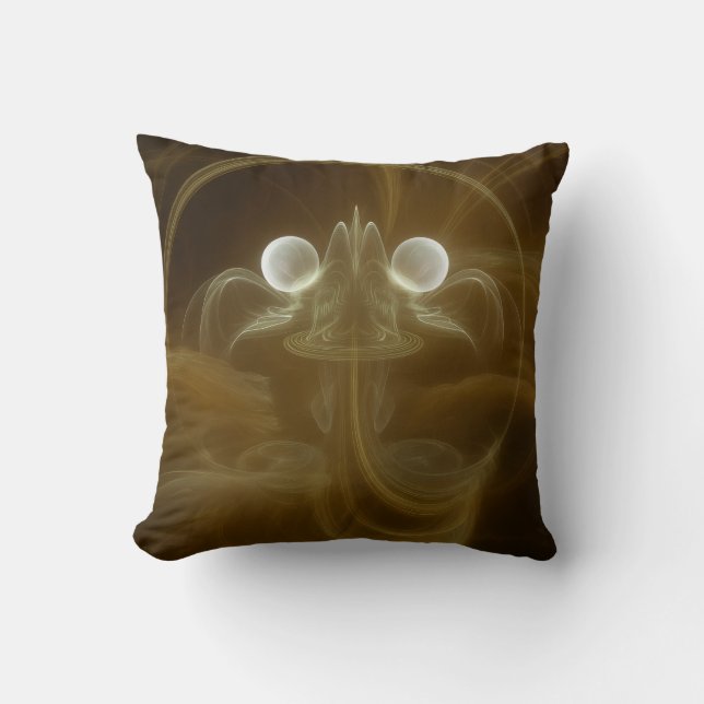 Coussin de jet d'énergie lumineuse abstraite (Recto)