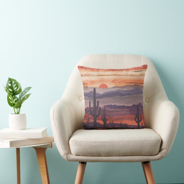 Coussin de jet Désert au coucher du soleil (Chaise)