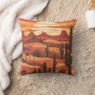 Coussin de jet Désert au coucher du soleil