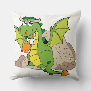 Coussin de jet Dragon Vert