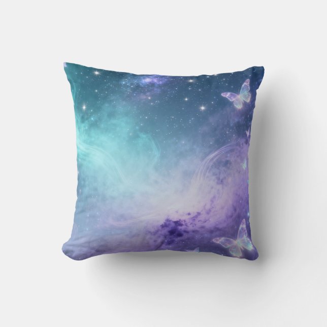 Coussin de jet Dreamy Galaxy Butterfly (Recto)