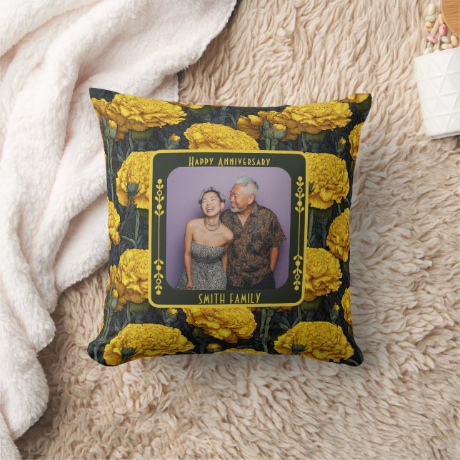 Coussin de jet Élégant Couple 15e Anniversaire  (Couverture)