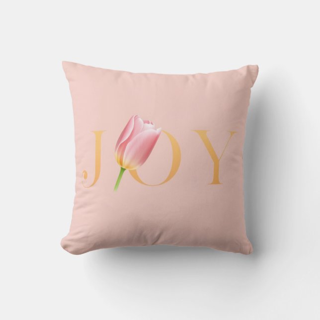 Coussin de jet Élegant Tulipe Joie Printemps (Recto)