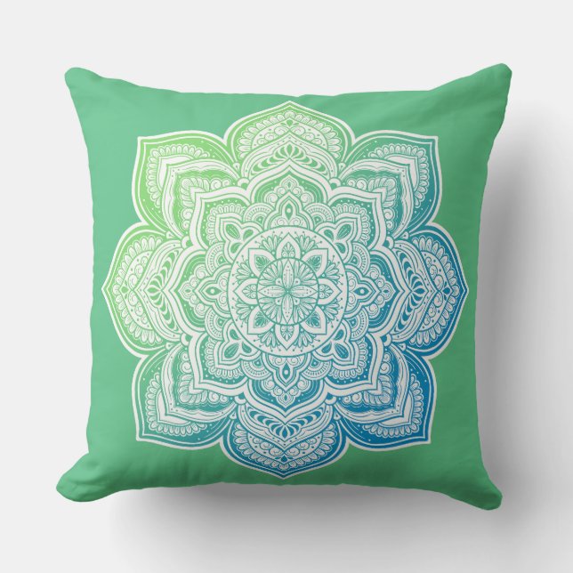 Coussin de jet Elowyn Mandala (Recto)