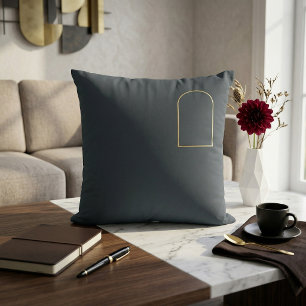Coussin de jet en Charbon Minimaliste - Arche en O