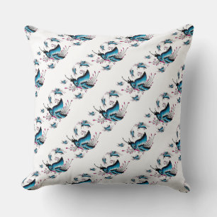 Coussin de jet en coton de qualité A 20x20/Papillo