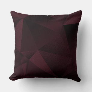 Coussin de jet en diamant géométrique facetté prun
