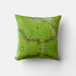 Coussin de jet en pierre précieuse verte texture d