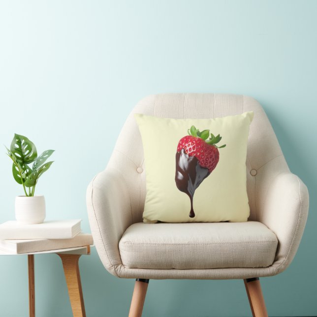 Coussin de jet étirable à la fraise mignon (Chaise)