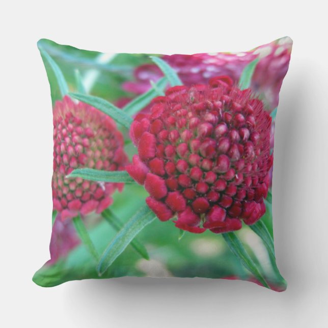 Coussin de jet extérieur Fleur Crimsom (Recto)