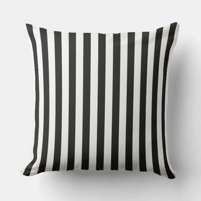 Coussin de jet extérieur rayé (Recto)