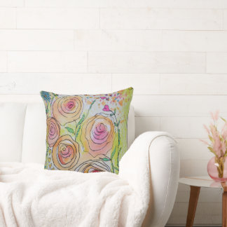 Coussin de jet floral