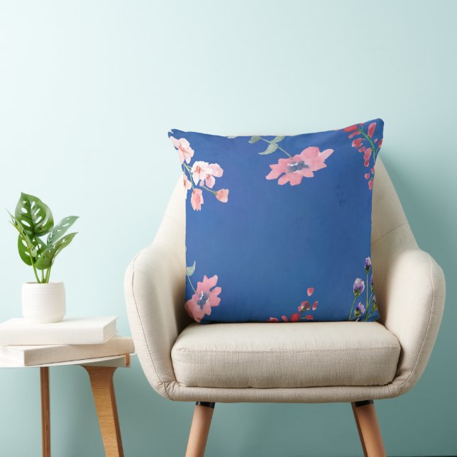 coussin de jet floral aquarelle (Chaise)