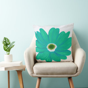 Coussin de jet floral d'été audacieux