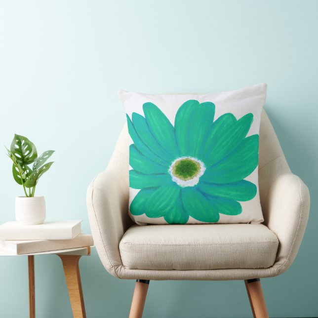 Coussin de jet floral d'été audacieux (Chaise)