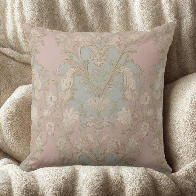 Coussin de jet floral élégant vintage (Créateur téléchargé)