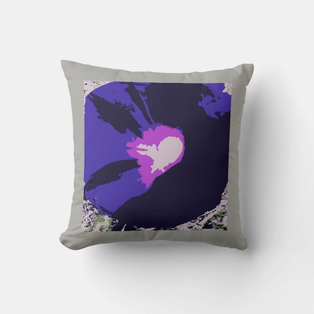 Coussin de jet floral graphique (Recto)