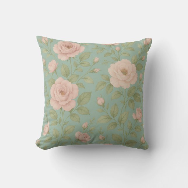 Coussin de jet floral vintage (Recto)