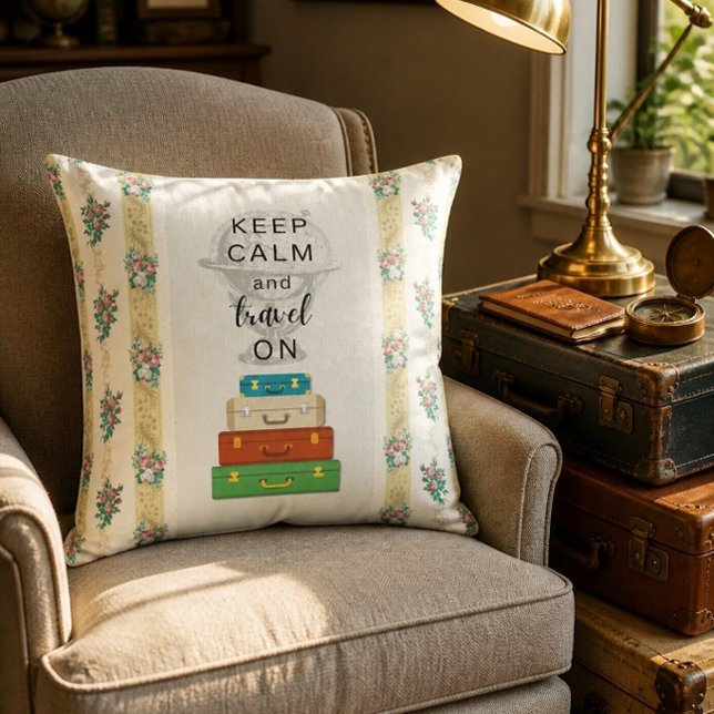 Coussin de jet "Gardez votre calme et continuez à  (Créateur téléchargé)