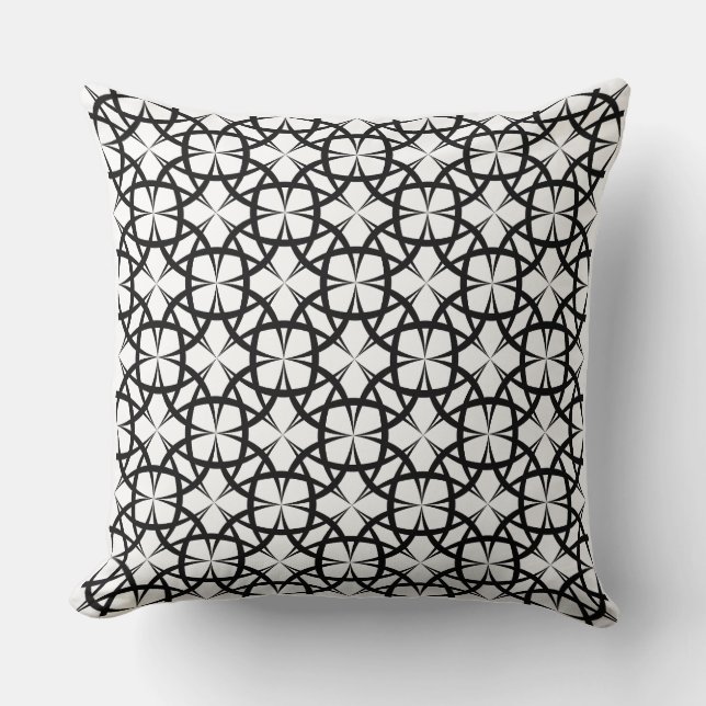 Coussin de jet géométrique à quatre feuilles andal (Recto)