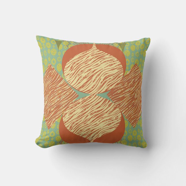 Coussin de jet géométrique moderne du milieu du si (Recto)