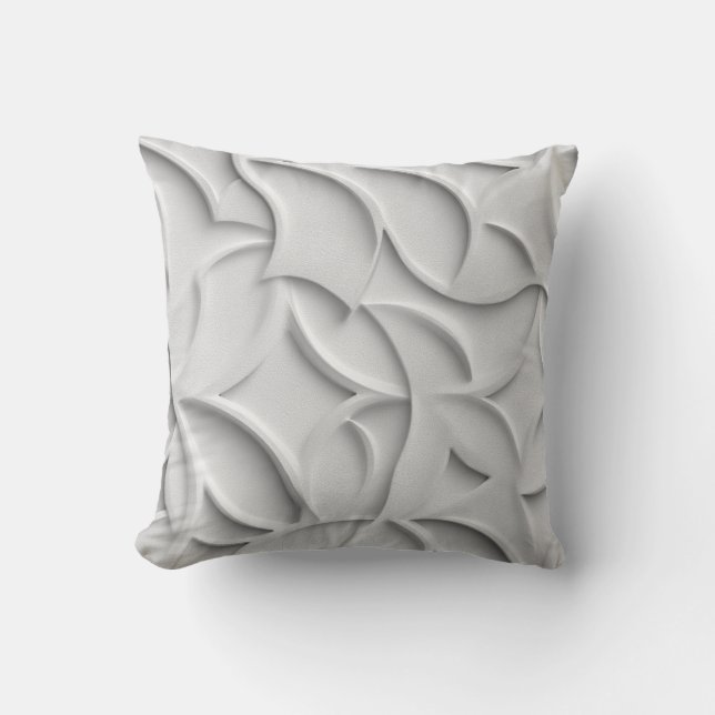 Coussin de jet géométrique noir et ivoire (Recto)