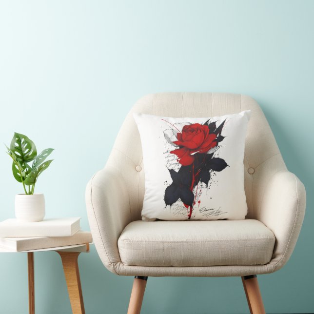 Coussin de jet grunge rose rouge (Chaise)