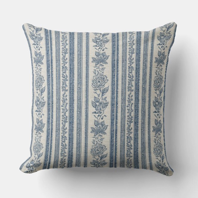 Coussin de jet Hamptons Bleu (Recto)