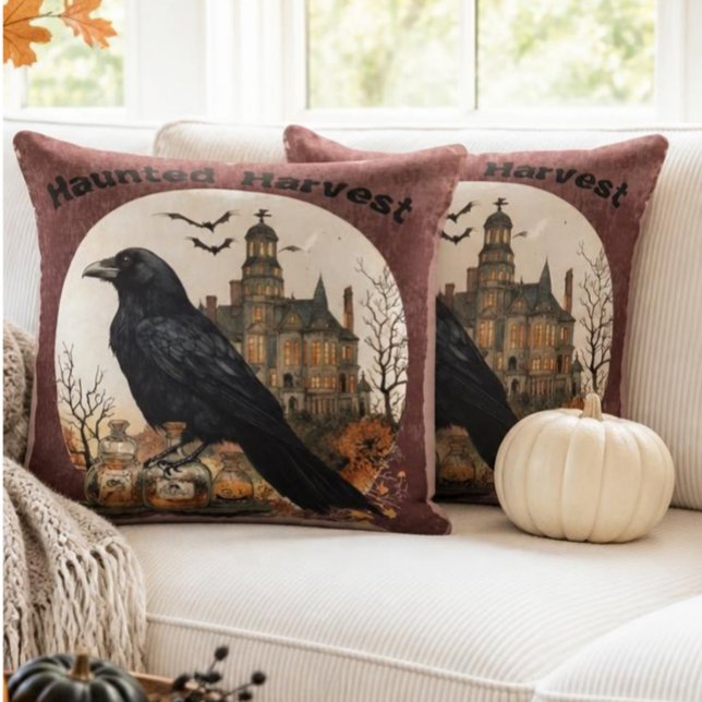 Coussin de jet Haunted Harvest halloween (Créateur téléchargé)