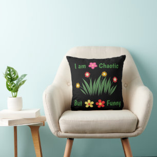 Coussin de jet hippie personnalisé avec fleurs