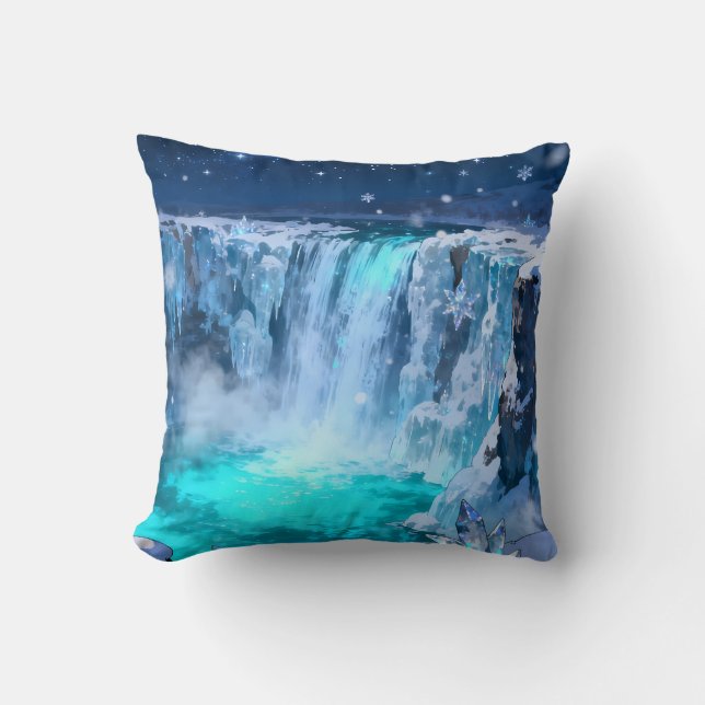 Coussin de jet Icy Waterfall (Recto)
