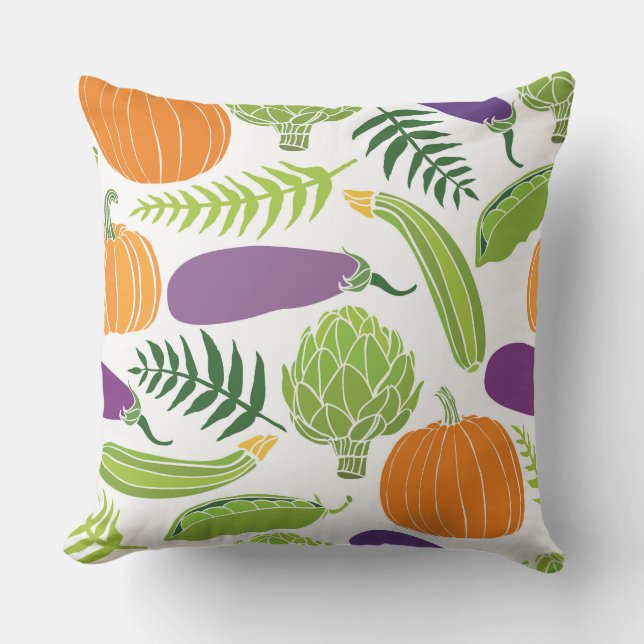 Coussin de jet - Légumes d'automne (Recto)