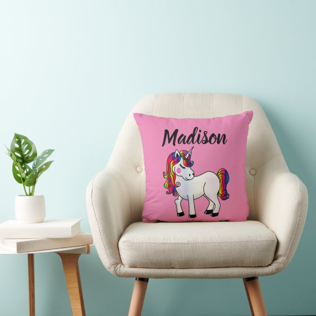 Coussin de jet Licorne Rose Enfant  (Chaise)