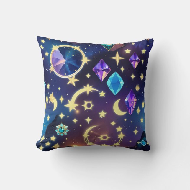 Coussin de jet - Lune céleste d'Alexandrite Saphir (Recto)