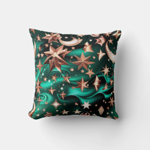 Coussin de jet – Luxe Céleste Vert Malachite