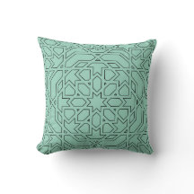 Coussin de jet marocain Zelij motif géométrique ve