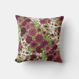 Coussin de jet maximaliste indigo
