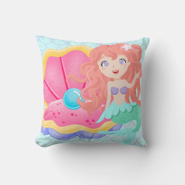 Coussin de jet mermaid (Recto)