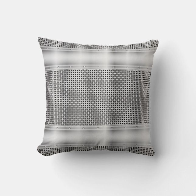 Coussin de jet métallisé argent (Recto)