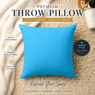 Coussin de jet minimaliste bleu de luxe