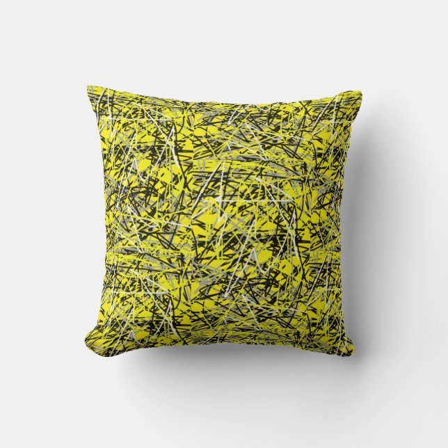 Coussin de jet minimaliste d'art abstrait (Recto)